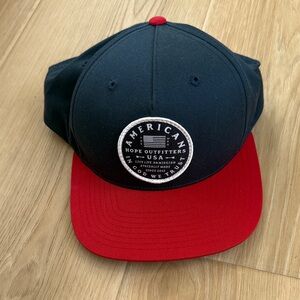 Women's Red and Black Cap